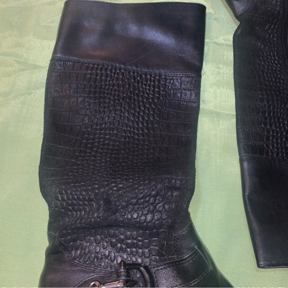 Circa by Joan & David Takara Black Learher/Suede Riding Boots Sz 9.5 - Picture 10 of 11